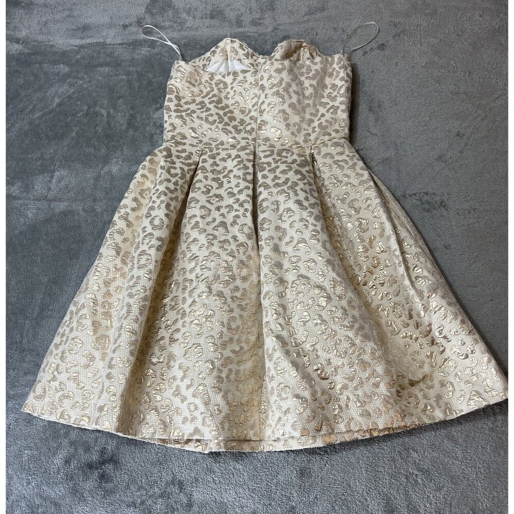 Elegant Cream and Gold Women's Dress